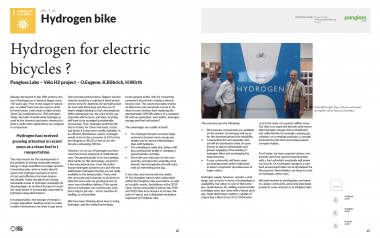 Double page Hydrogen Bike (Pangloss Labs project)